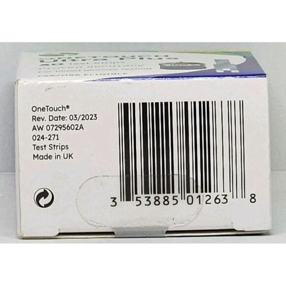Onetouch Ultra Plus Blood Glucose Test Strips 30 Count - Long Exp 2027-03-31 10z - Picture 4 of 5